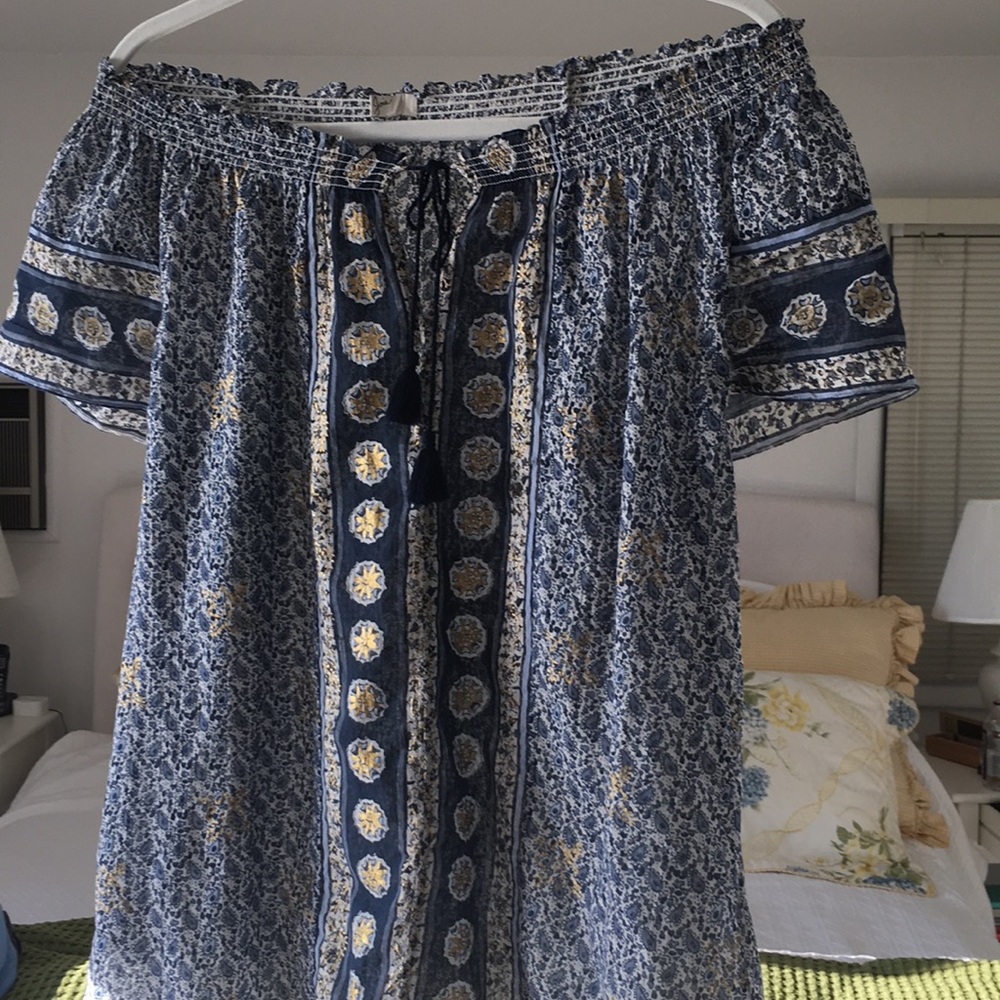 Joie Camelyn tassel off the shoulder blouse